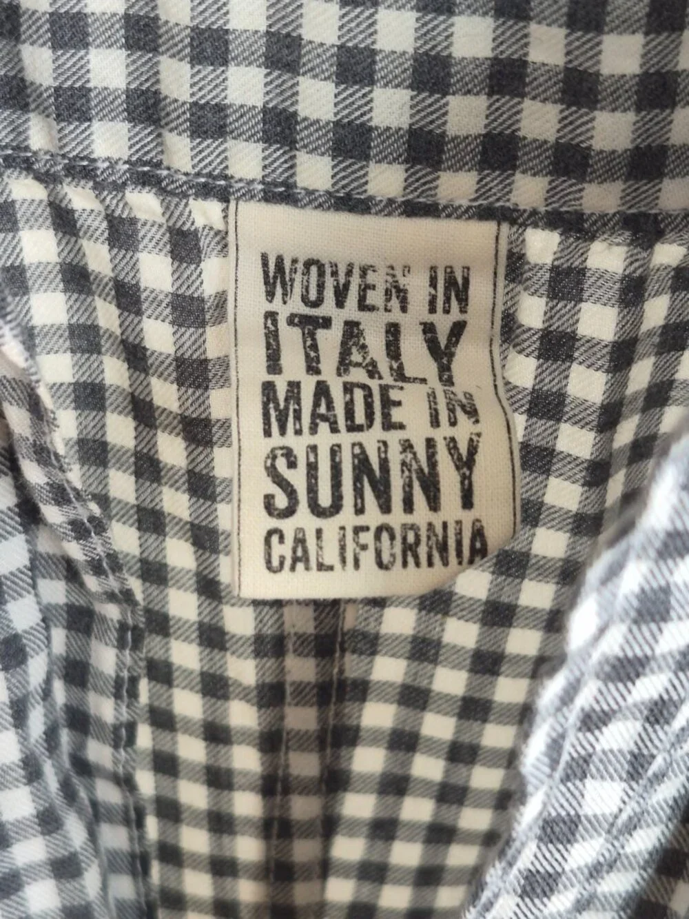 Frank & Eileen Barry Shirt Women’s L Gray White Gingham 100% Cotton Made USA